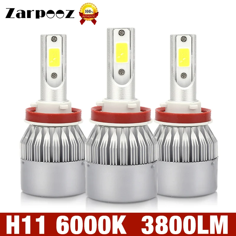 Zarpooz 2 шт. 360 градусов Автомобильные фары 18 Вт H1 H3 H7 светодиодный H11 9005 9006 9012 12 В COB