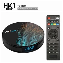 ТВ-приставка HK1 Max Andorid 9,0 RK3328 Android 9,0 2,4G 5G WiFi Bluetooth 4,0 USB 3,0 телеприставка поддержка 4K HD VP9 медиаплеер