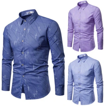 

Men Shirts Europe Size New Arrivals Slim Fit Male Shirt Solid Long Sleeve British Style Cotton Men's Shirt