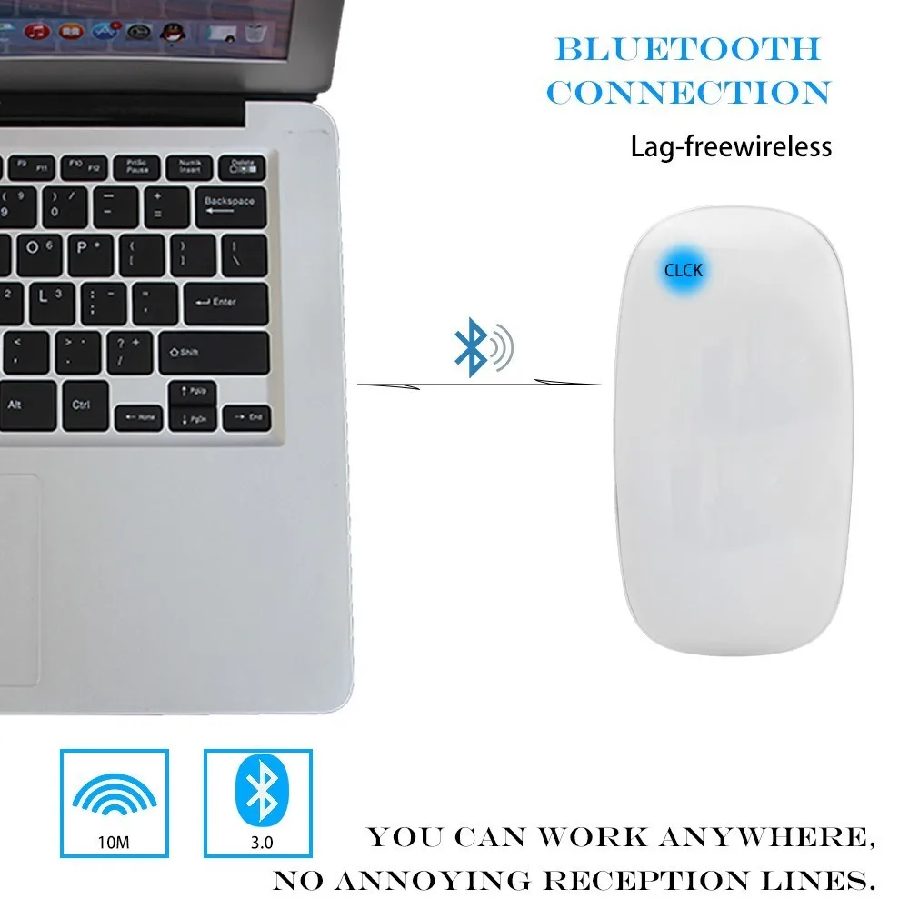 CHUYI Bluetooth мышь беспроводная сенсорная ультра тонкая эргономичная оптическая мышь офисная компьютерная мышь для Apple Macbook ПК ноутбук