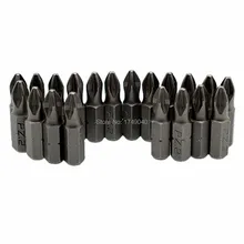 25 мм ударная отвертка бит Phillips Pozidriv вставка бит PZ1 PZ2 PZ3 PH2 Магнитный 1/" шестигранный хвостовик отвертка Биты 20 шт. в комплекте