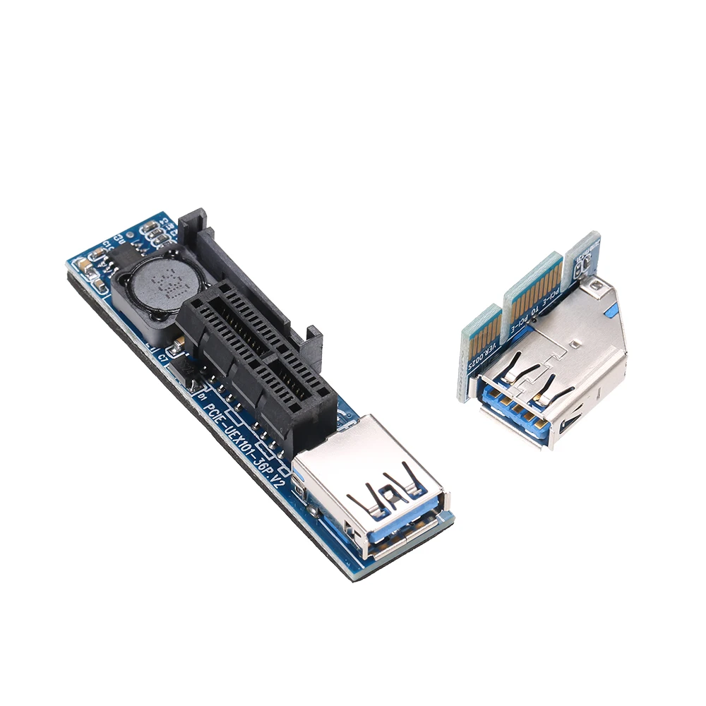 Мини удлинитель PCI E 1X с питанием от кабеля|Компьютерные кабели и разъемы| |