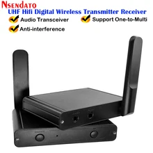 UHF Hifi Цифровой музыкальный звук беспроводной аудио передатчик приемник адаптер 3,5 мм RCA аудио кабель для ПК телефона iPad Ipod усилитель