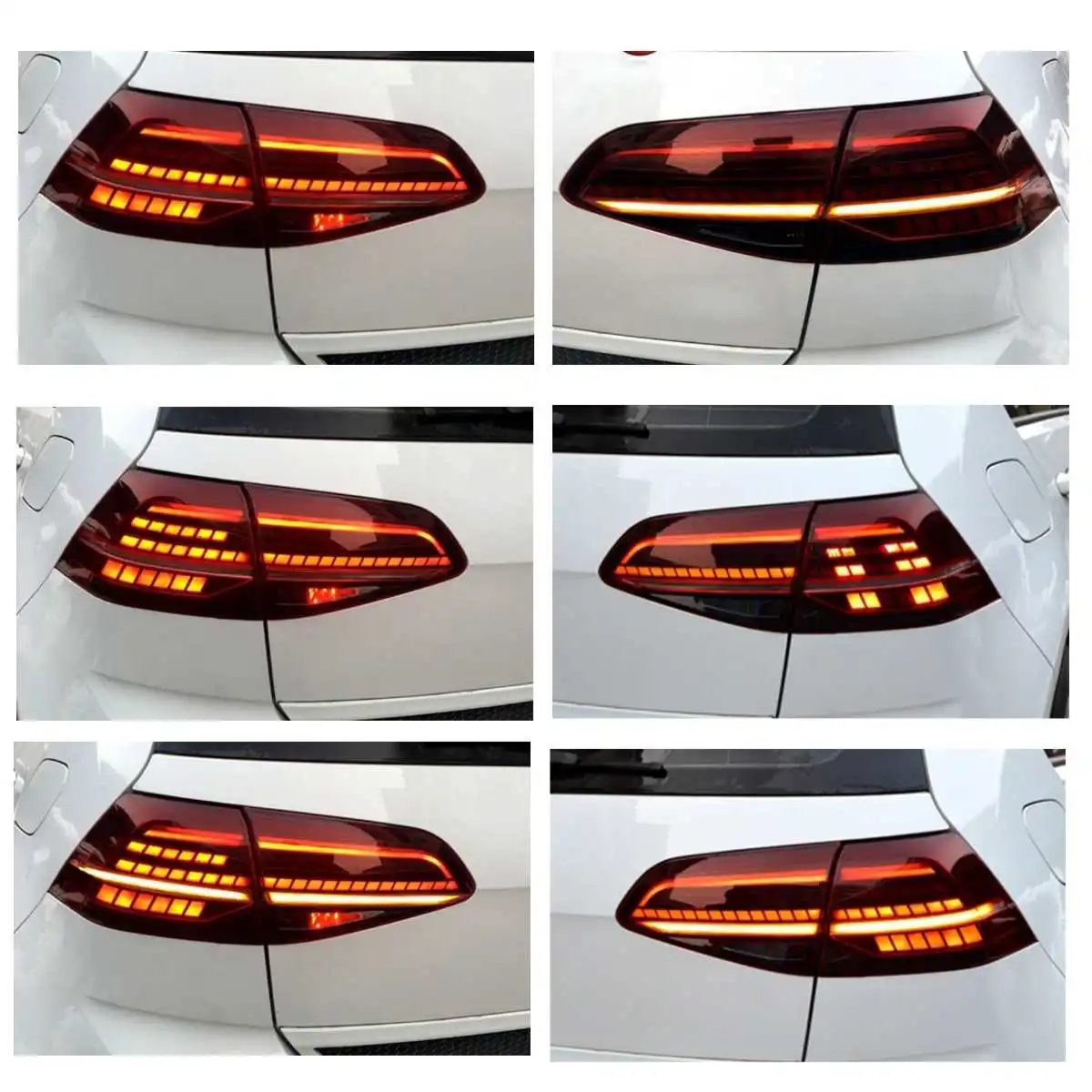 1 Pair For Vw Golf 7 Mk7 Golf7 Golf7.5 Mk7.5 13-17 Led Taillights DIY Modified Tail Lights Led Rear Lamp Brake light Car Styling