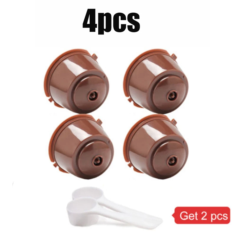 

2/4/6/8/10pcs Refillable Reusable Refill Coffee Capsule Pods Cup Filter Bracket Adapter For Nescafe Dolce Gusto Machine