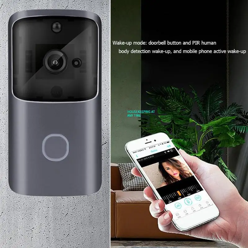 

720p WiFi Smart Video Doorbell Camera APP Control Remote Monitoring Video Intercom Home Safety System Doorbell