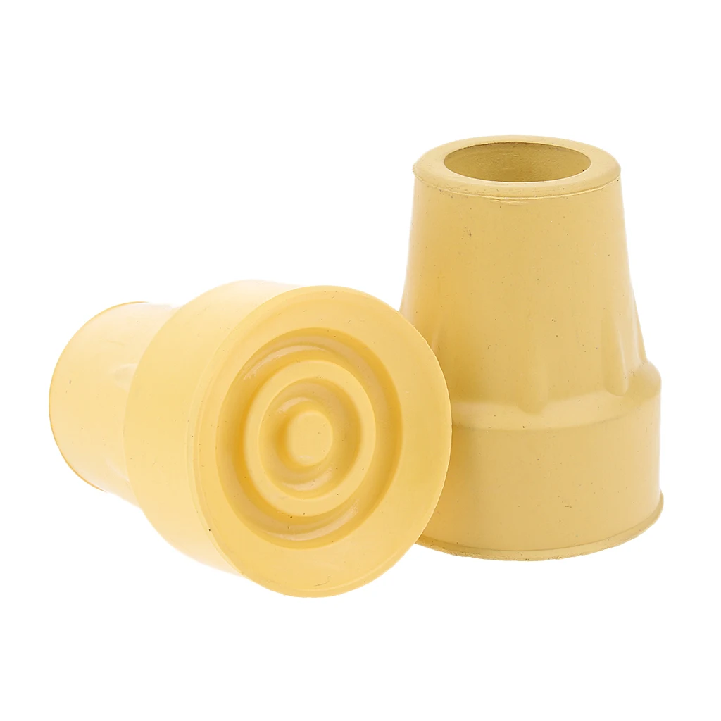 

2Pcs Rubber Anti-slid Crutch Ferrule Rubber End Cane Replacement Tip Cover Pad 22mm for Elder Patients