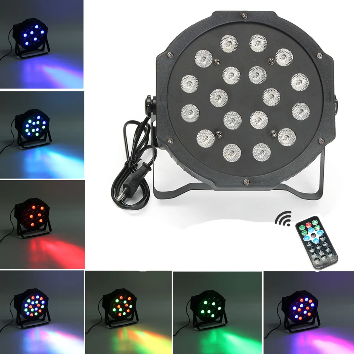 

Sound/Remote Controll 18W Disco Light DMX 512 LED DJ Stage Light Effect Christmas Party Lamp RGB Laser Projector Christmas Decor