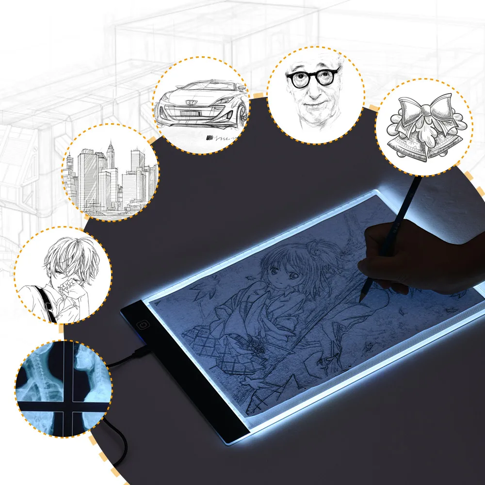 A4 LED Light Box Tracer доска для рисования копировальная панель 3 5 мм ультра тонкая