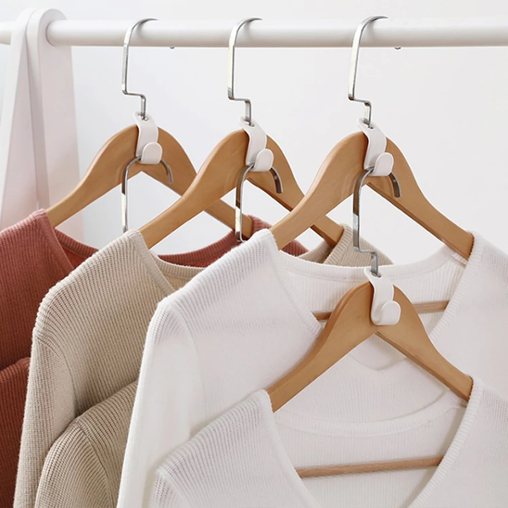 

1Set/6 PCS Home Hanger Hook Plastic Saving Space Multi Function Coat Closet Wardrobe Stack Hanger Rack Bedroom Storage Organizer