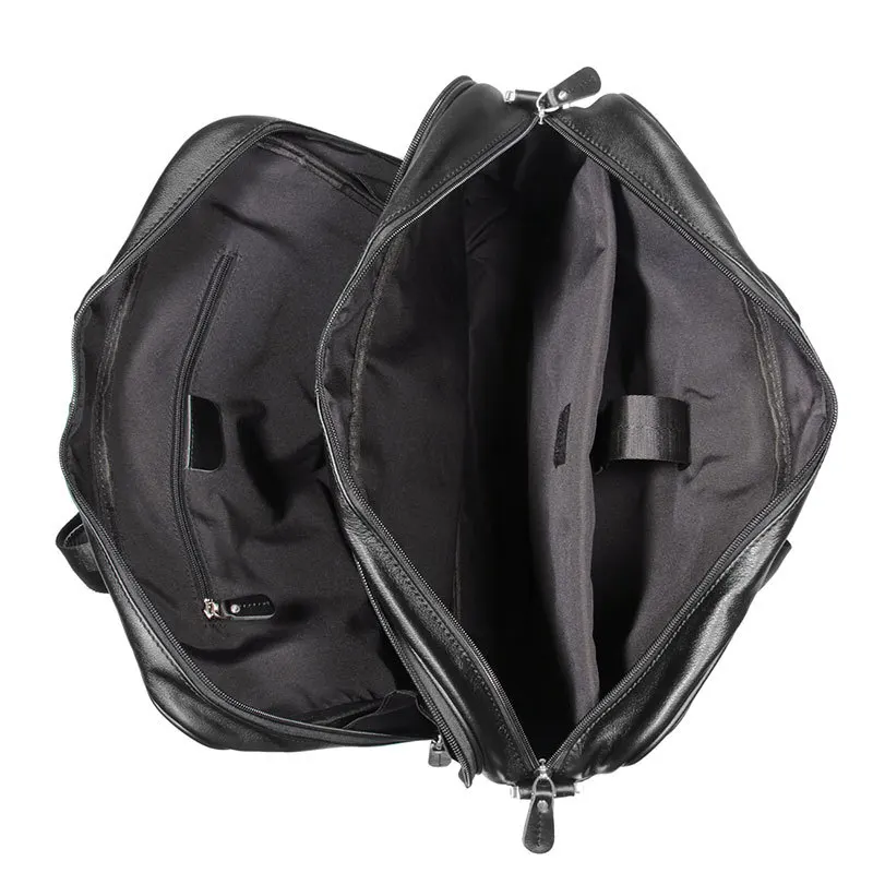 17 Leder Schicht Männer Black Business Computer Aktentasche 725 Tasche Große Zoll Handtasche Top Messenger 40 rYEqxY