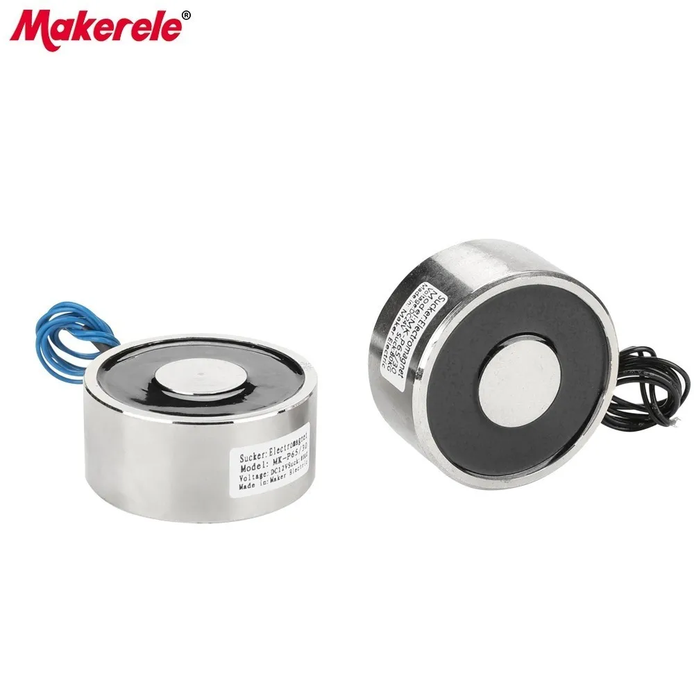 

MK65/30 Holding Electric Magnet Lifting 80KG/800N Solenoid Sucker Electromagnet DC 6V 12V 24V Non-standard custom