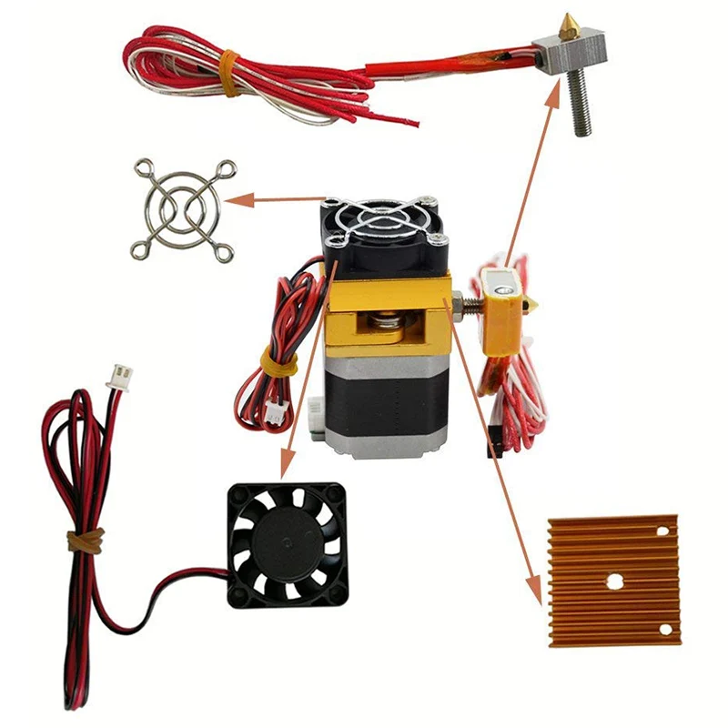 Mk8 экструдер 0 4 мм сопло 1 75 нити комплект J Head штранг прессования Hotend головкой 3D
