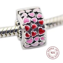 Аутентичные стерлингового серебра 925 пробы Burst of Love шармы из стерлингового серебра для изготовления ювелирных изделий Подходит Шарм браслет Berloque