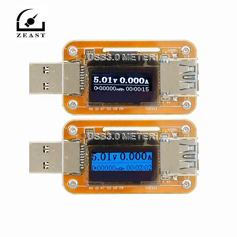 

USB 3.0 Tester OLED Power Energy Meter Voltage Current Power Capacity Meter With Backlight