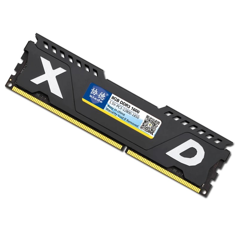 Xiede настольный компьютер оперативная память модуль Ddr3 1600 8 Гб PC3-12800 240Pin DIMM 1600 МГц с теплоотвод для AMD/Inter