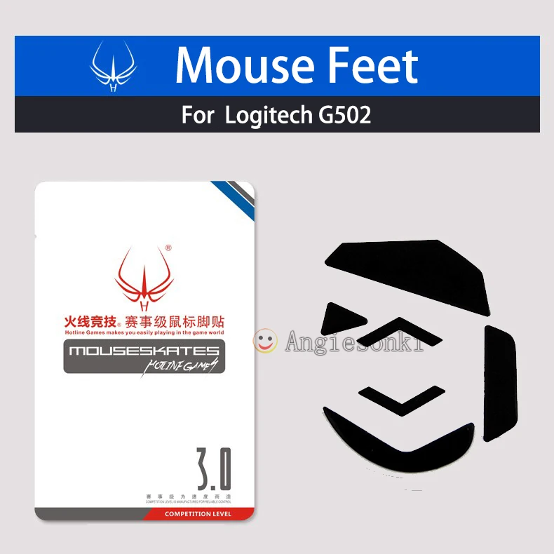 2sets NEW Mouse Feet Skates PTFE Teflon 3M 0 6mm for Log itech G502 Mouse