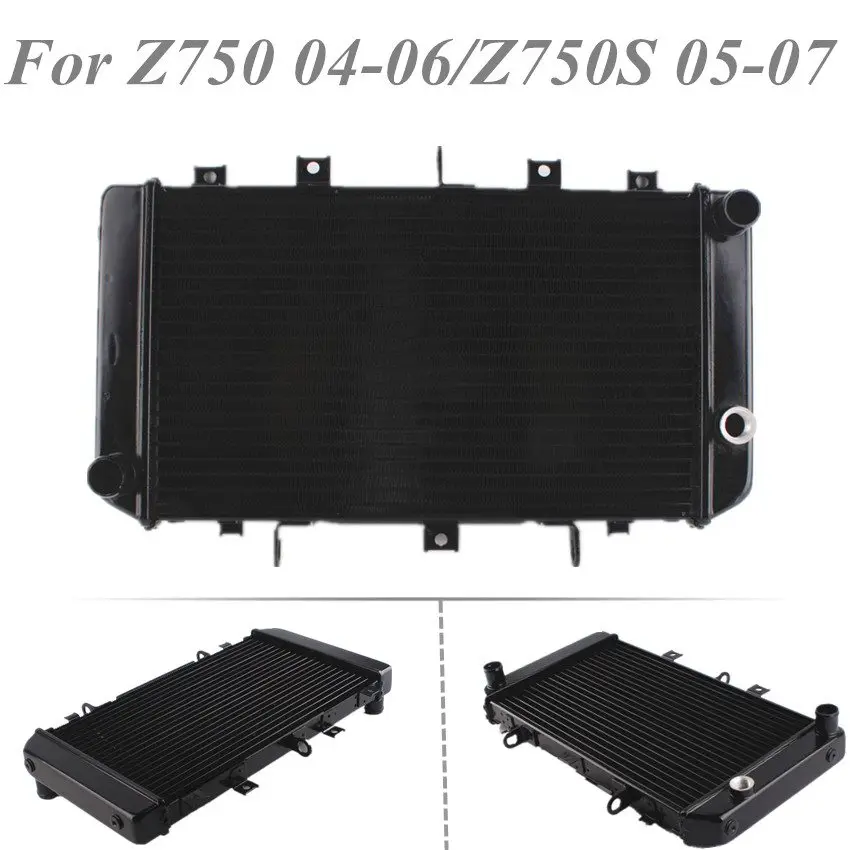 

Aluminum For Kawasaki Z750 2004-2006 Z750S 2005-2007 Motorcycle Radiator Cooling Cooler Black