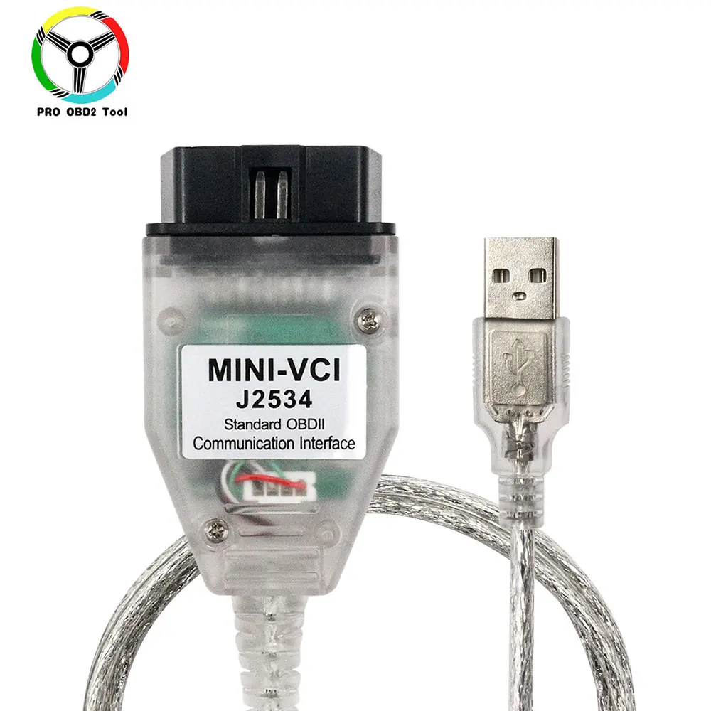 Новейший V13.00.022 MINI VCI с чипом FTDI232RL интерфейс для TOYOTA TIS Techstream J2534 OBD2 OBDII