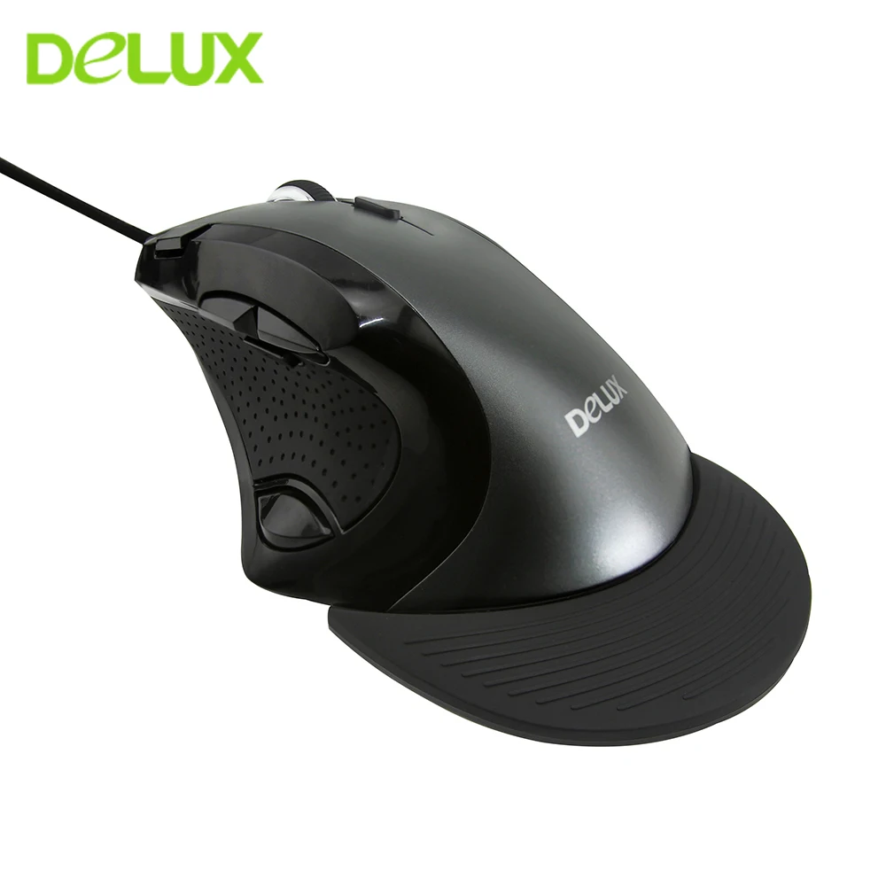 

Delux Vertical Mouse Ergonomic Wired Gaming 9 Buttons Mause 4000DPI Adjustable Mice with Removable Palm Rest For PC Laptop Gamer