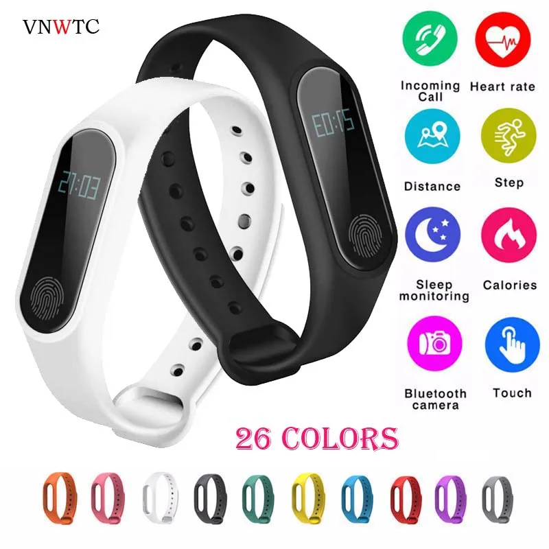 

Women IP67 M2 Smart Wristband men watch BT 4.0 Bracelet Fitness Tracker Heart Rate Sleep Monitoring Pedometer men's Smart Watch