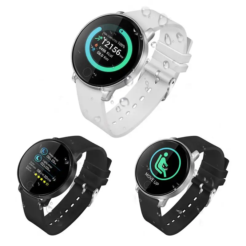 

Smart Bracelet 1.3 Inch Fitness Tracker Round Color Screen IP67 Waterproof Step Counter Heart Rate Blood Pressure Sports 3 color