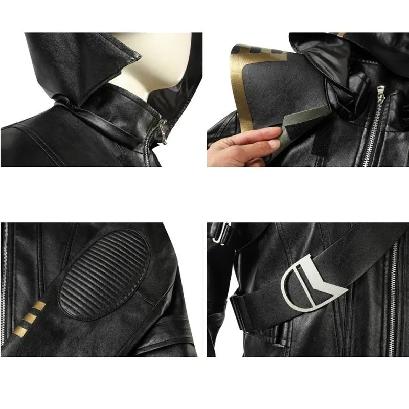 Avengers Endgame Marvel Costume Cosplay Adult Hawkeye Clint Barton Hoodie Jacket Halloween Christmas Carnival Party Full Set
