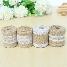 5*200 см Натуральная Мешковина джутовая лента рулон стола бегун белая кружевная джутовая Мешковина для дома деревенская свадьба DIY Декор