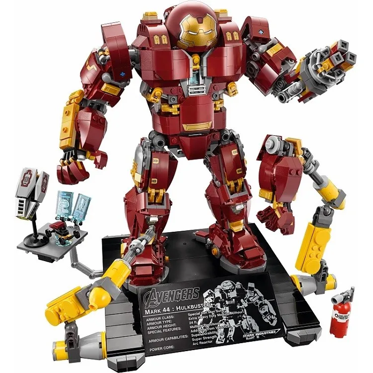 

In Stock 07101 1527Pcs Super Genuine Hero Compatible with 76105 Iron Man Anti Hulk Mech Toy Building Bricks Blocks Model