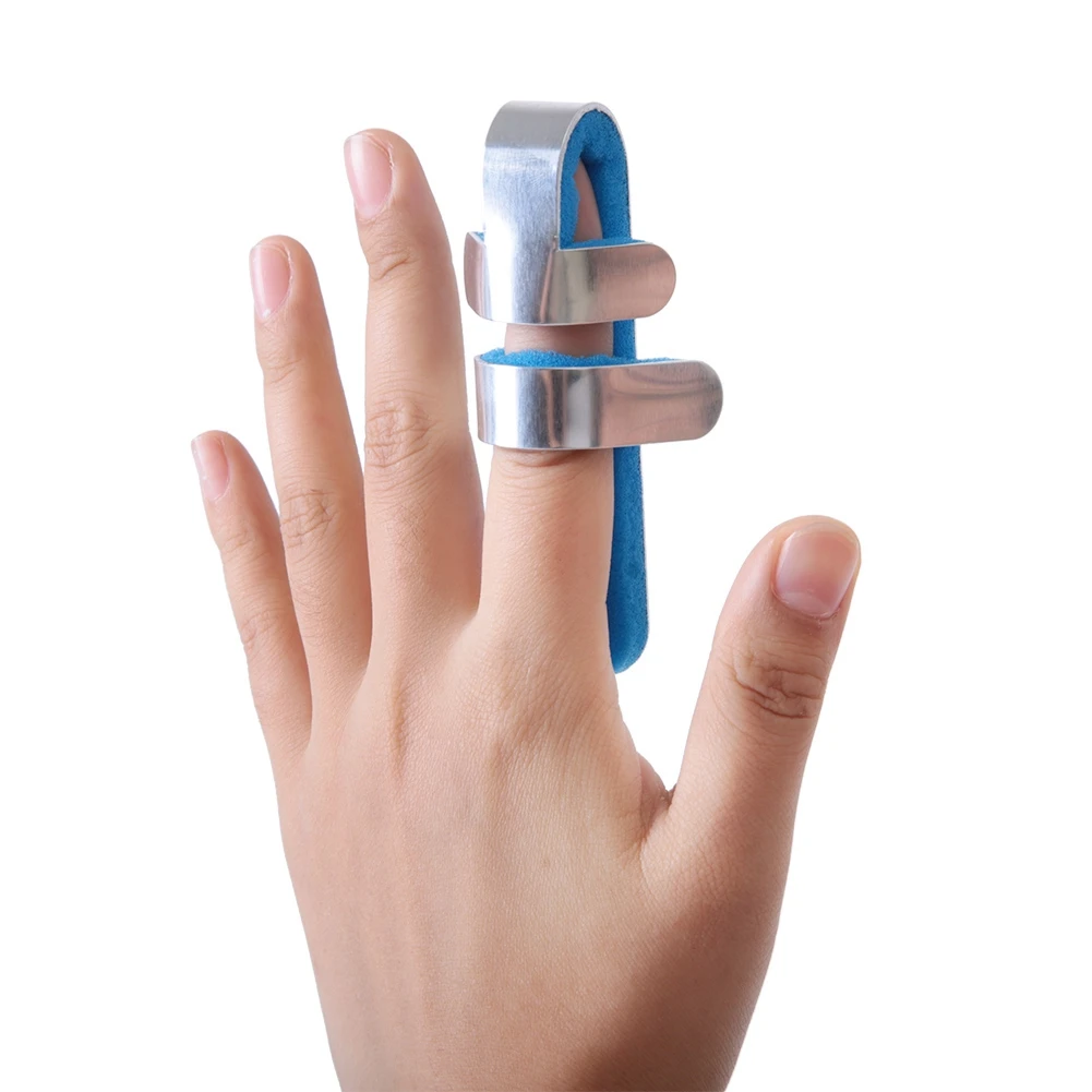 New Aluminium Alloy Finger Protector Correction Fixed Splint Brace Finger Support Sleevein