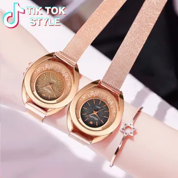 

Hot Selling Women Magnet Buckle Rhinestone Watch Luxury Ladies Stainless Steel Quartz Watch Relogio Feminino Dropshipping