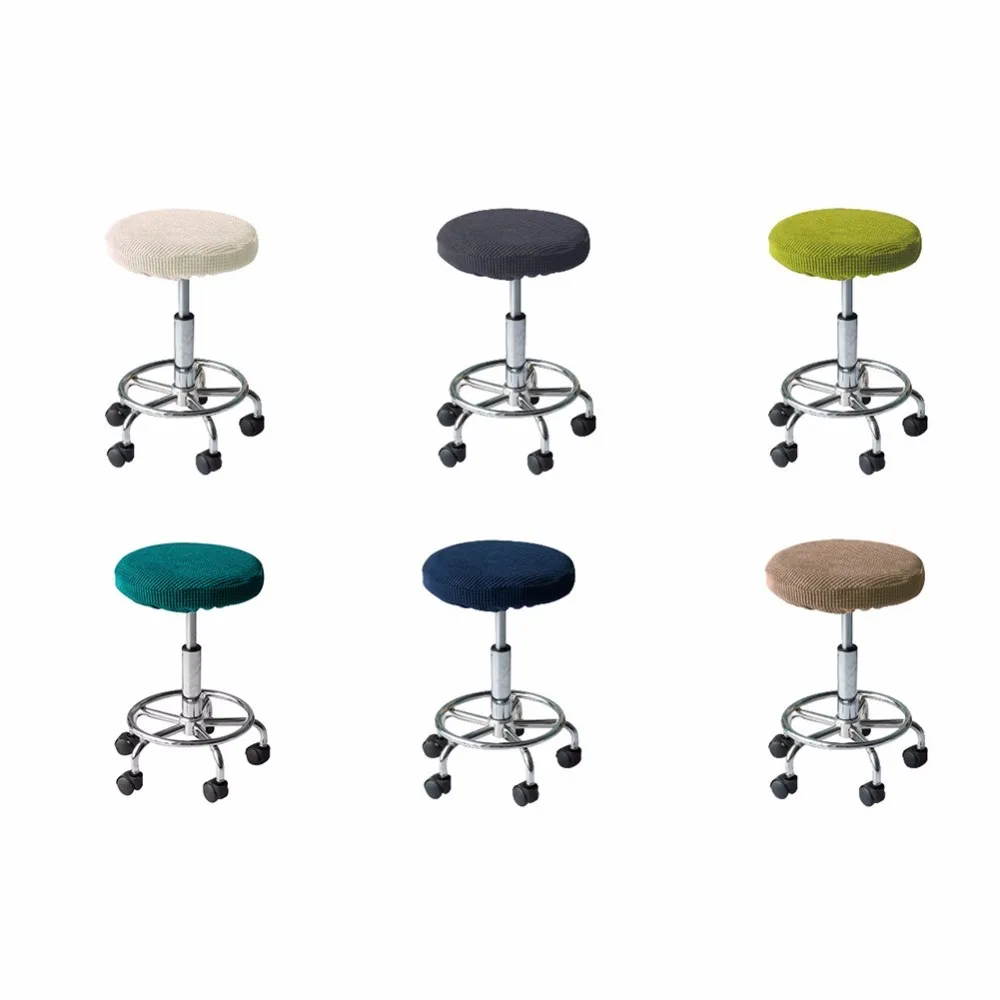 2019 جولة غطاء مقعد بار البراز غطاء سميكة مرونة غطاء مقعد كرسي منزلي الغلاف جولة كرسي بار البراز بلون