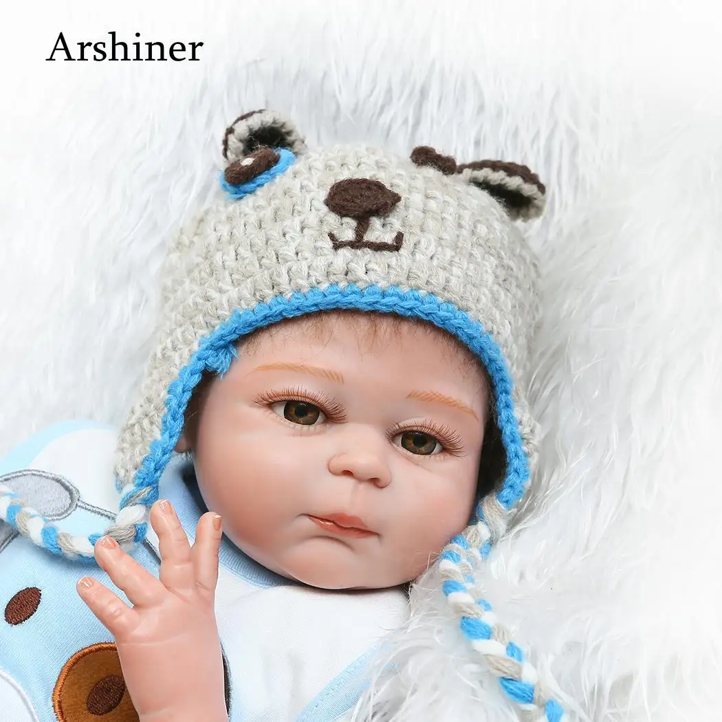 

NPK 18inch Boneca Bebe Reborn Dolls Handmade Full Silicone Reborn Baby Doll In Cute Clothes Fashion Reborn Bebe Dolls