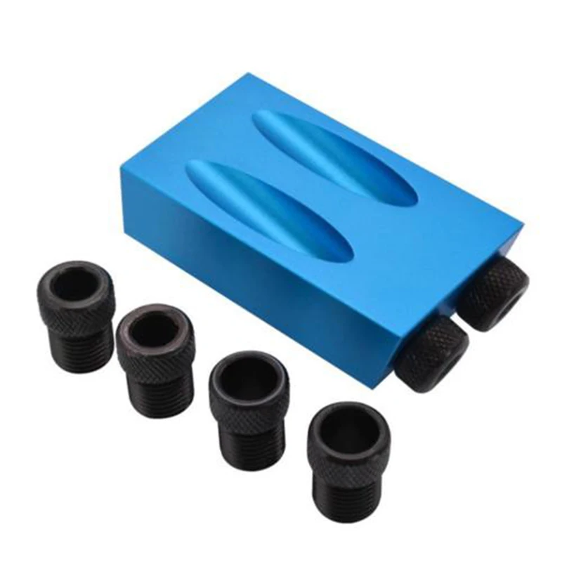 Wood Dowel Hole Drilling Guide Jig Drill Bit Kit Woodworking Positioner Locator | Инструменты