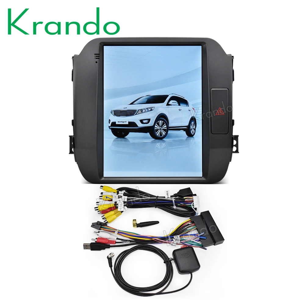 Krando Android 8,1 10," вертикальный Тесла стиль большой экран для kia sportage 2010 2011 2012 2013 навигационная система