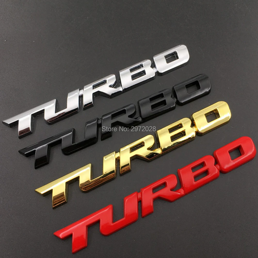 

New Car Styling Car Turbo Boost Loading Boosting 3D Metal Chrome Zinc Alloy 3D Emblem Badge Sticker Decal Auto Accessory