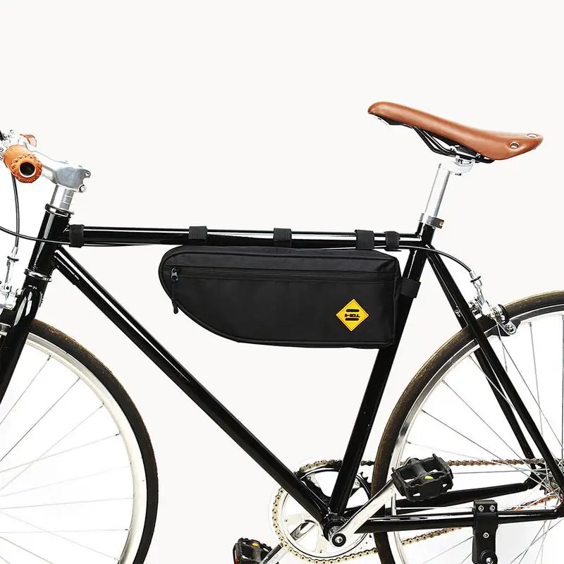 

Bike Triangle Bag Water Resistance Bicycle Organizer Professional Cycling Accessories Black Simple Stylish Cycling Equiment