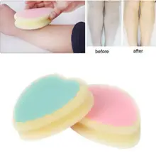 1 шт. в форме сердца популярное волшебное безболезненное удаление волос Губка для депиляции коврик для удаления волос уход за кожей цвет случайный 7 г