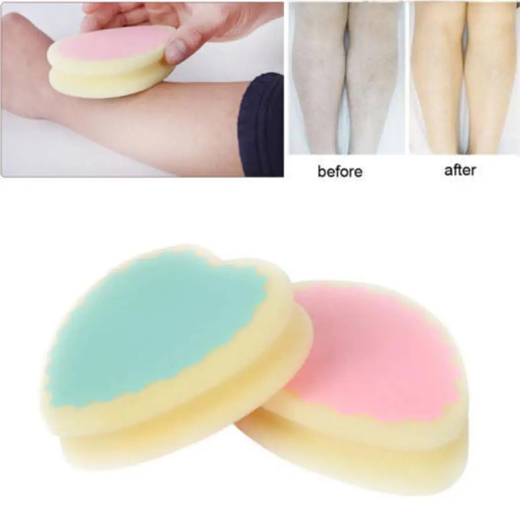 

1pc Heart-shaped Popular Magic Painless Hair Removal Depilation Sponge Pad Remove Hair Remover Skin Care Color Random 7g