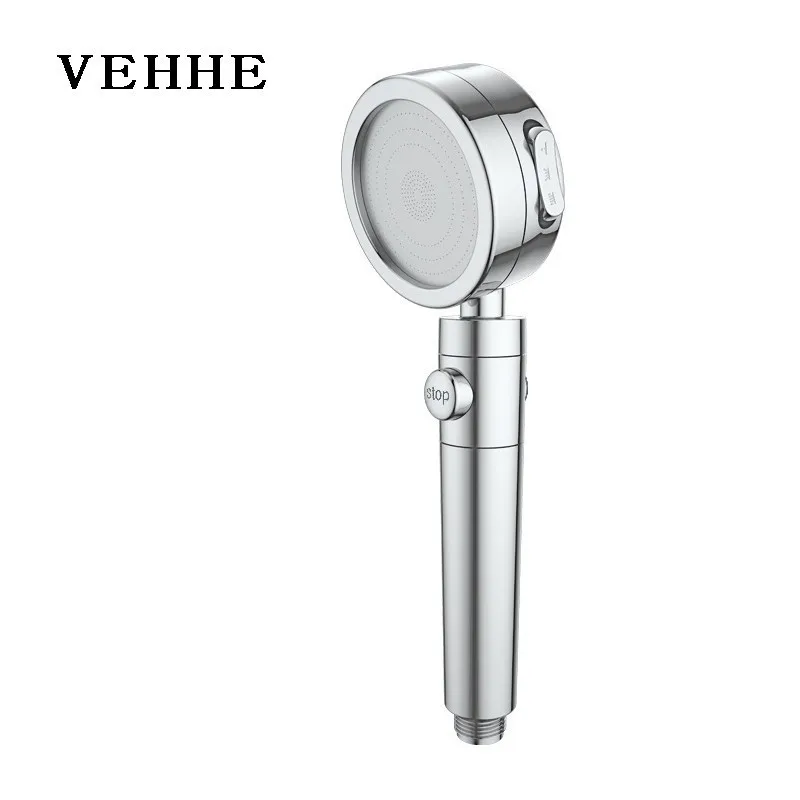 

VEHHE Plating 3 Modes Shower Head Switch Button Plastic Adjustable Bathroom Handled Newly High Pressure Shower Head
