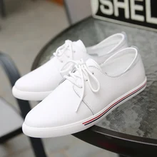 CHANGYUGE/ весенне-летние женские туфли-оксфорды на плоской подошве, мокасины из натуральной кожи, лоферы на шнуровке, белая повседневная обувь