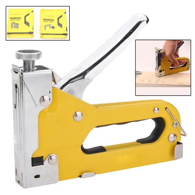 Mulool Nail Staple Gun Furniture Stapler For Wood Door Upholstery Mulool Nail Staple Gun Furniture Stapler For Wood Door Upholstery Framing Rivet Kit With Type U Shape T Nails