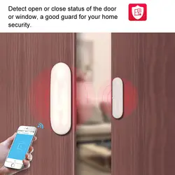 Беспроводной умный WiFi датчик для двери Дверная оконная сигнализация датчик s вход безопасности Встроенный аккумулятор 2019