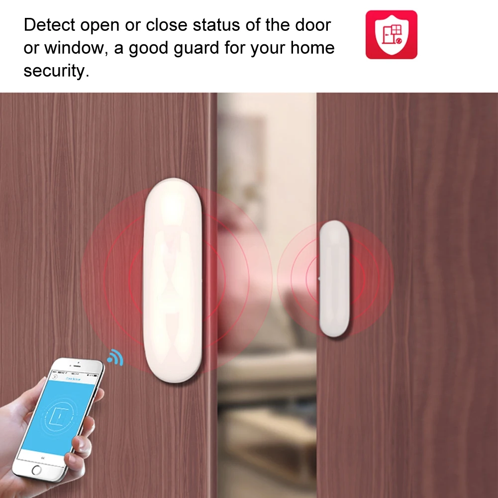 

Wireless Smart WiFi Door Sensor Door Window Alarm Sensors Entry Security Built-in Battery 2019