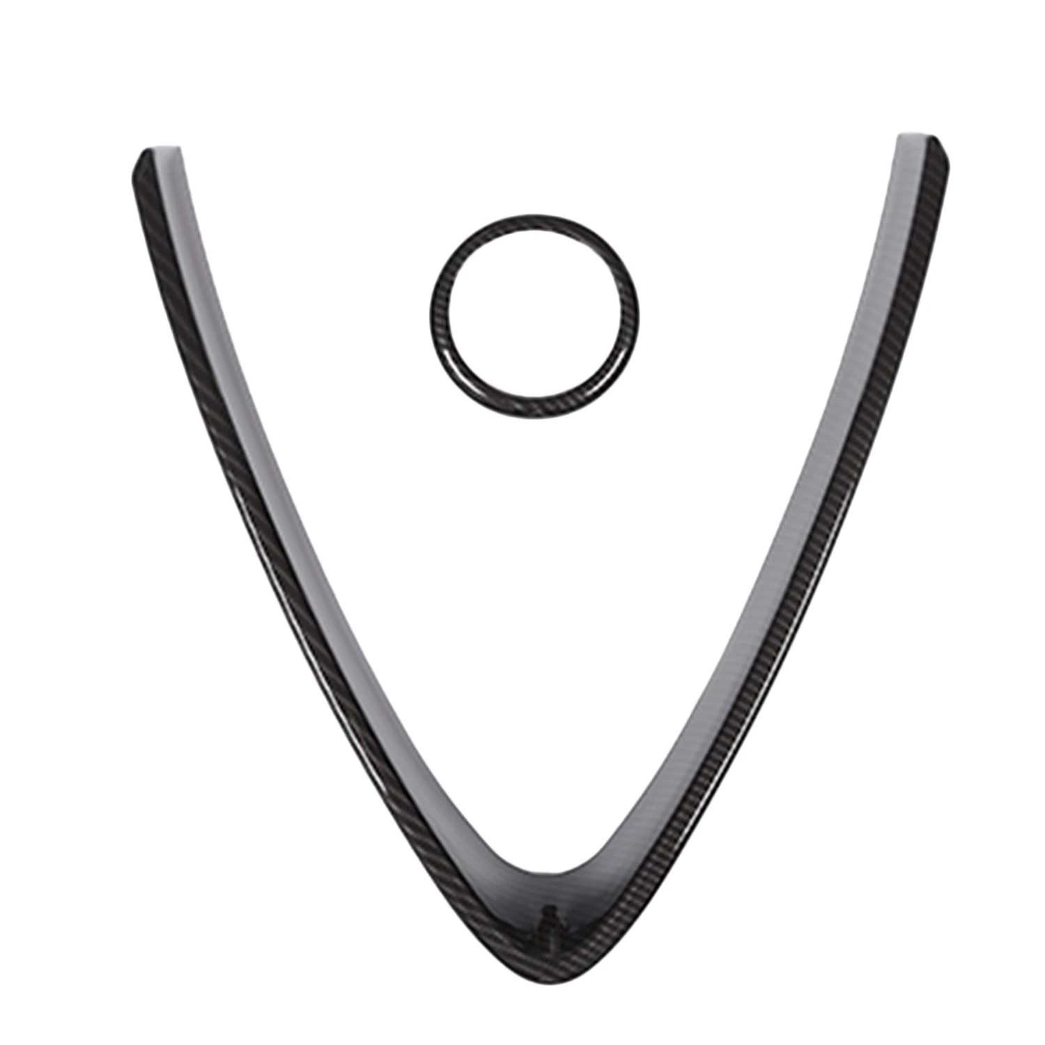 

Carbon Fiber Style Abs Plastic Front Grill Decoration Frame Trim For Alfa Romeo Stelvio 2017 2018 Parts 2Pcs