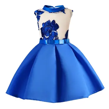 

Girls Princess Dress Children Kids Floral Bowknot Dress Formal Evening Dress Costume for Wedding Christmas Birthday Party
