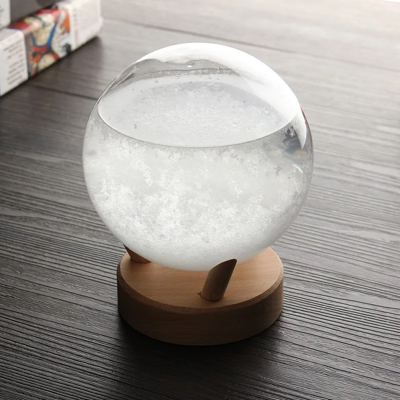 

USB Modern Weather Forecast Crystal ball Colorful Luminous Wishing Ball For Home Decor Table Ornament Craft Gifts