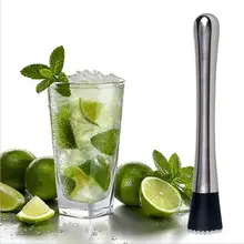 Лимонный Металл Masher Stir Bar инструменты для барменов барный пестик соломинка для помешивания сломанные палочки для сладостей Лимон Цитрусовые давилка