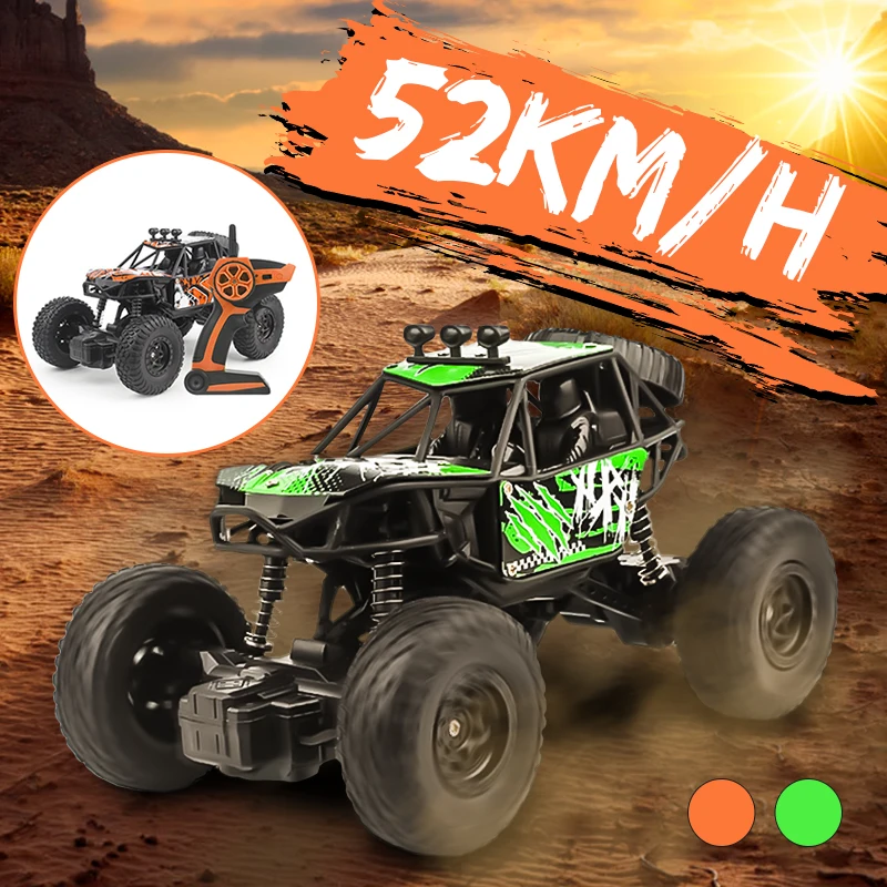 

Rechargeable Wireless RC Car High Speed 2.4GHZ Climbing Car Electric Truck 4WD Remote Control Off-Road Vehicle Child Gift Toys