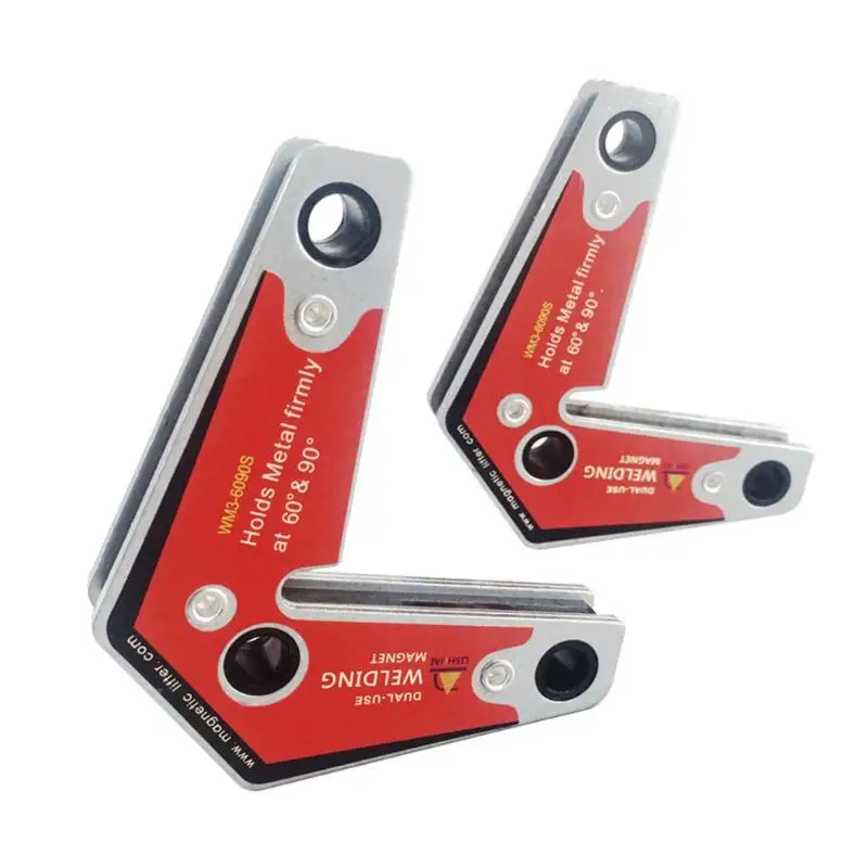 

2pcs 90 degree angle Dual-use Magnetic Holder Corner Welding Magnets Fixer Magnetic Clamp Welding Tool